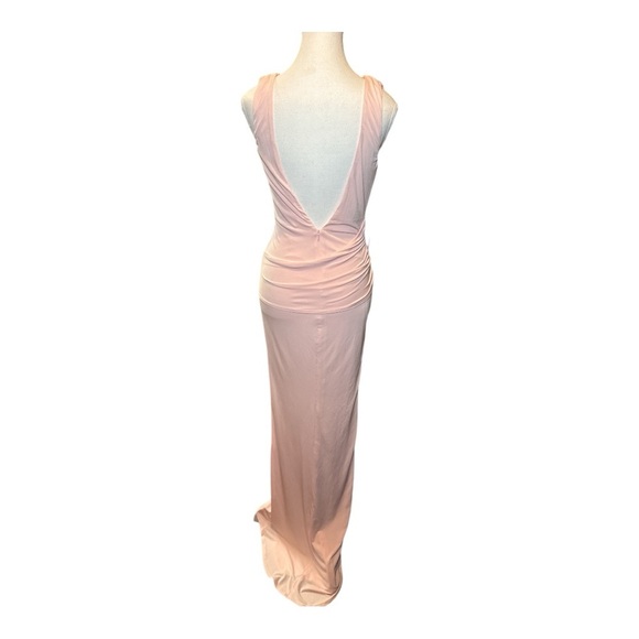 NWT Revolve Katie May Sugar Stick Maxi in Blush Sz S Soft Pink Asymmetrical Hem - Picture 6 of 7
